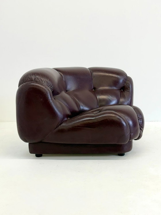Image 1 of Dark brown Nuvolone Modular Lounge Sofa by Rino Maturi for Mimo Padova