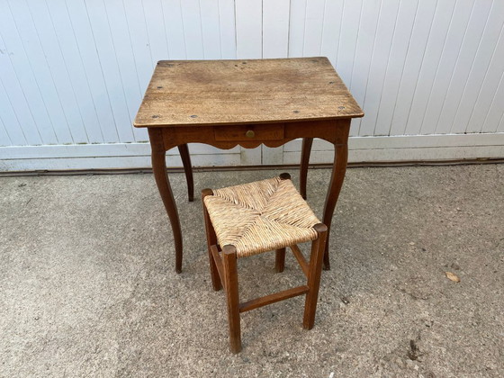 Image 1 of Schreibtisch aus Eiche 1 Schublade 65x52cm