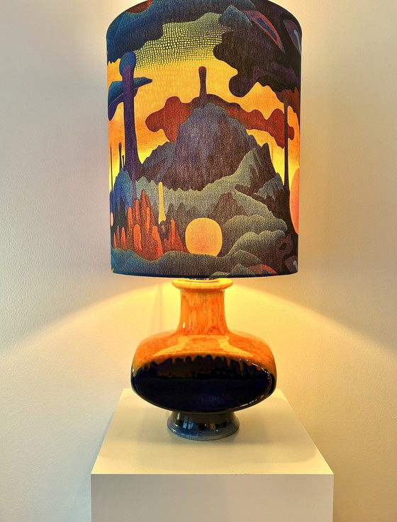 Image 1 of Era espacial: Lámpara de mesa Cari Zalloni, pieza rara, para PAN Keramik / Goebel.