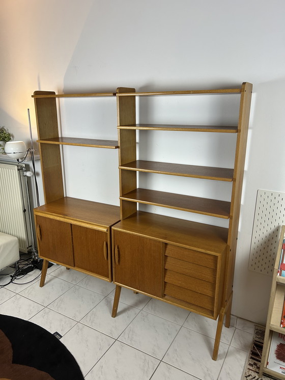 Image 1 of Parete attrezzata indipendente in stile scandinavo vintage