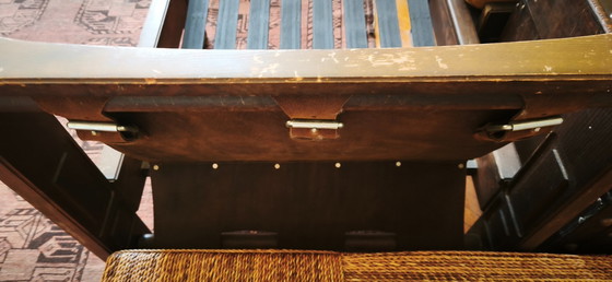Image 1 of Zeldzame modulaire brutalistische leren zitset, toegeschreven aan Carl Straub, Duitsland, jaren 70 – 8-delig