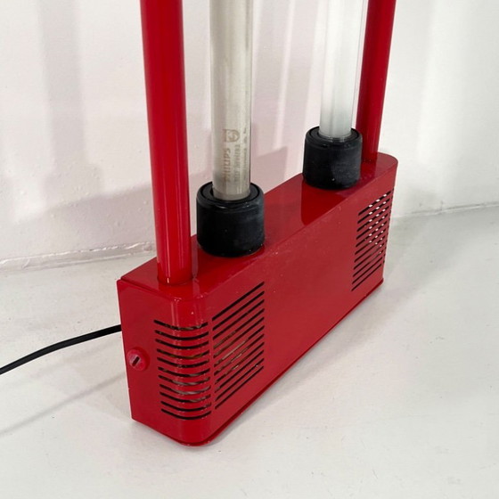 Image 1 of Red Double Neon Lamp by Gian N. Gigante for Zerbetto, 1980s