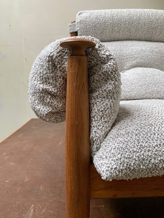 Image 1 of Flauschig & funktionell - Original Eric Merthen Sessel aus weißem Mischbouclé