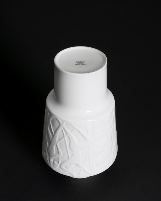 Image 1 of Mid Century KURT WENDLER pour EDELSTEIN "ATHEN" Vase en porcelaine et couvercle-Boîte 1957