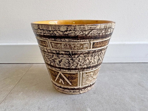 1x pot de fleurs Sparra en céramique allemande vintage – plantenbak, Ceramic