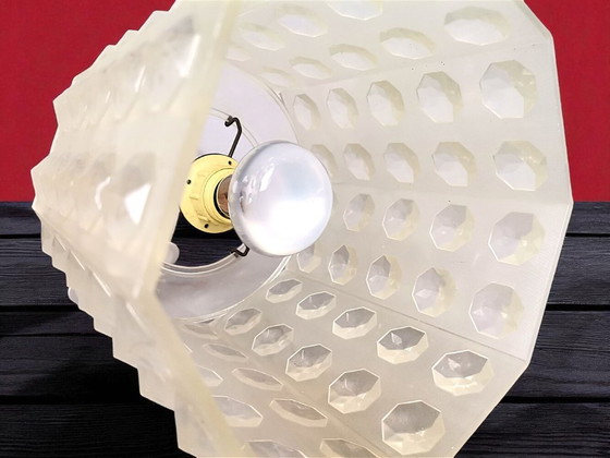 Image 1 of Lampada a sospensione retrò in cristallo trasparente anni '70