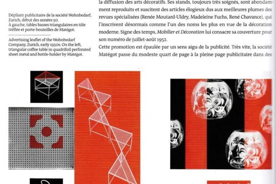 Image 1 of Tavolini angolari per divani di Mathieu Matégot - anni '50