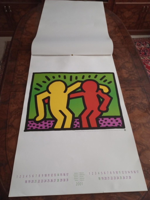 Calendario de carteles de gran tamaño de Keith Haring 2001