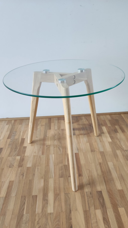 Side Table Glass and Wood