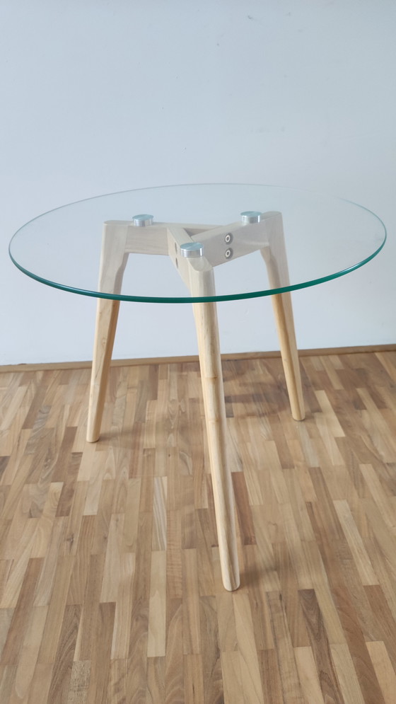 Image 1 of Tavolino in vetro e legno