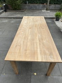 Prachtige hard houten tafel 2,50x1,00