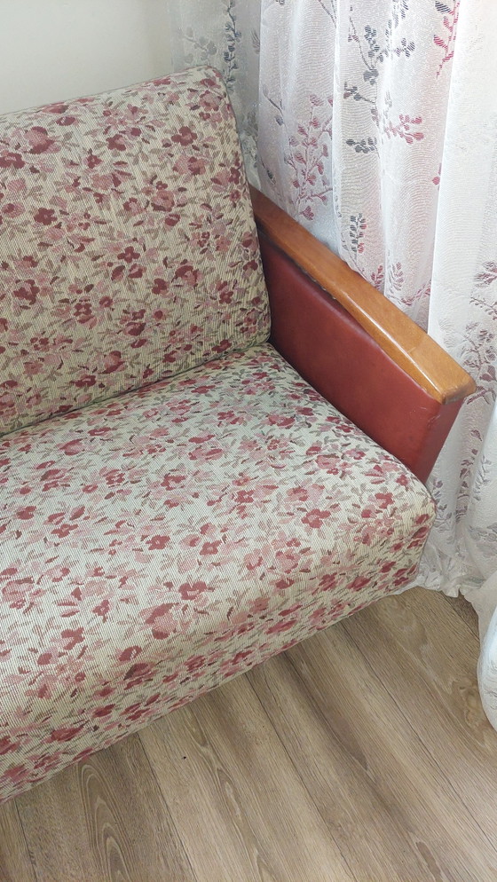 Mid-Century Sofa bed – Textile, Wood (photo 6 of 6)