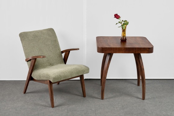Iconic Armchair by Mieczysław Puchała, 1960s, Poland – Textile, Wood (photo 9 of 17)