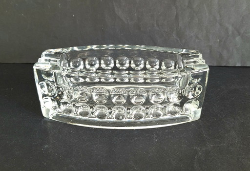 Cenicero Sklo Union Rudolf Jurnikl Rudolfova Glashutte años 60.