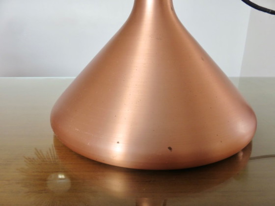 Image 1 of Scandinavian copper and wood pendant light from the 80s