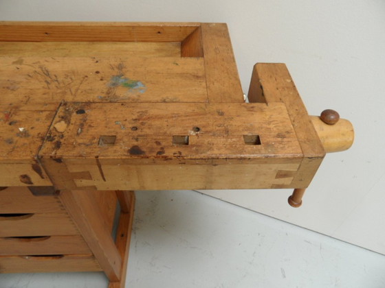 Vintage werkbank – Opbergkast, Hout (photo 4 of 13)