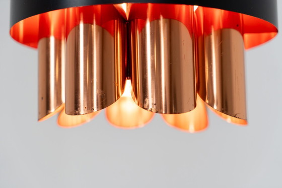 Image 1 of Copper pendant light by Werner Schou for Coronell (Denmark, 1970s).
