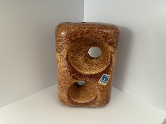 Image 1 of Jarrón de cerámica italiano icónico de mediados de siglo Bertoncello con agujeros