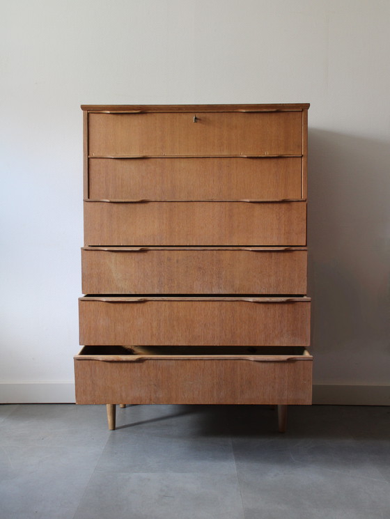 Image 1 of Vintage Deense Ladekast in Eiken door Ejsing, Tallboy