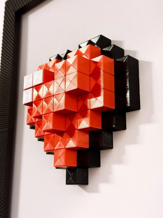 Image 1 of Cœur 8-bit - Décoration murale