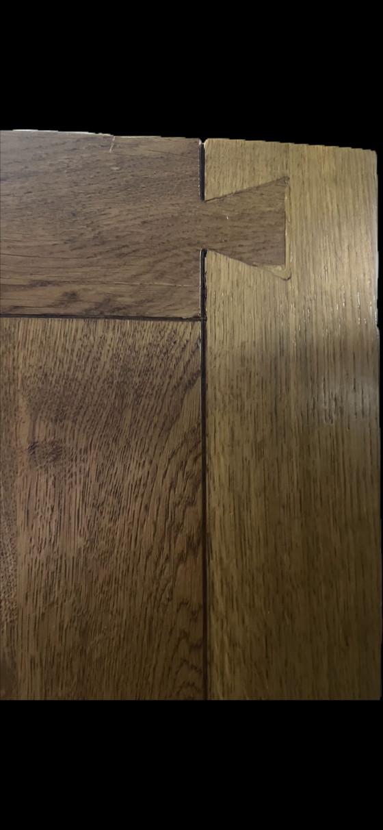 Image 1 of Plain oak extendable table