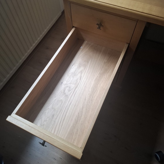 Scrivania in rovere chiaro massello con giglio – Scrivanie, Metal, Wood (photo 13 of 15)