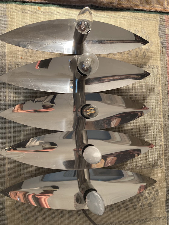 Image 1 of Paire d’applique murale 5 ampoules Goffredo Reggiani vintage 70’S