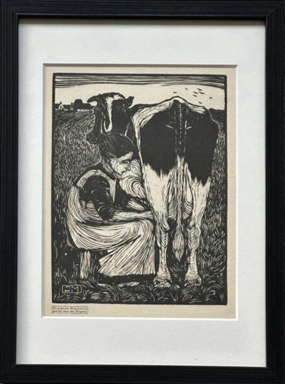 Image 1 of Jan Mankes 1889-1920 / Gravure sur bois originale Milker 1927
