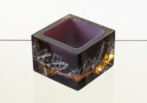 Petit vase en verre fusionné, Pavel Hlava, années 1970, Tchécoslovaquie