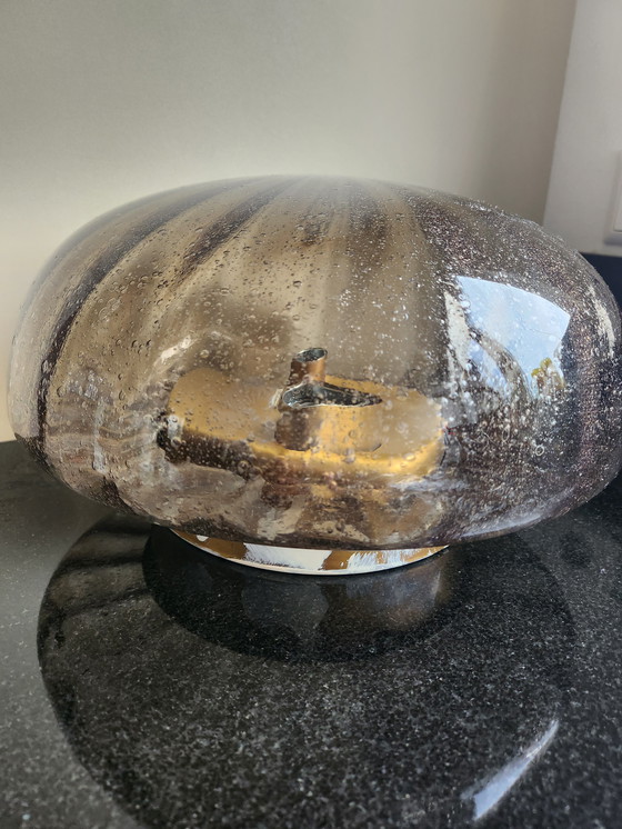 Image 1 of Lampada da soffitto in vetro fumé vintage XXL