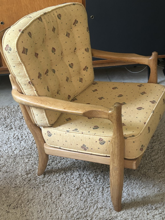 Image 1 of Guillerme et Chambron, Fauteuil en chêne José, Edition Votre Maison 1960