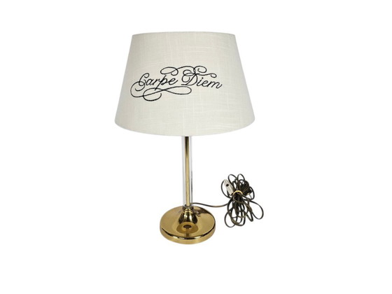 Image 1 of Lampe de table style Hollywood Regency - laiton - or - années 60