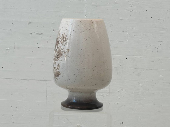 Image 1 of West Germany ceramic vase with floral decoration – 1960s/70s