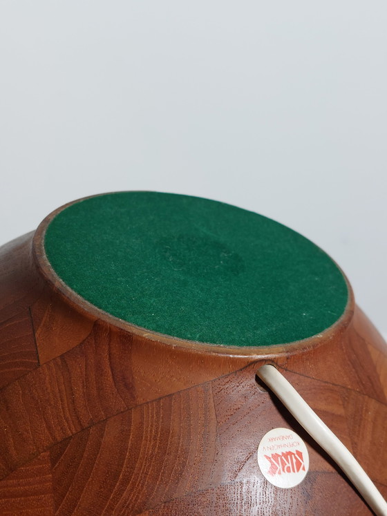 Image 1 of Pair of vintage mid-century teak table lamps from Kirk Copenhagen