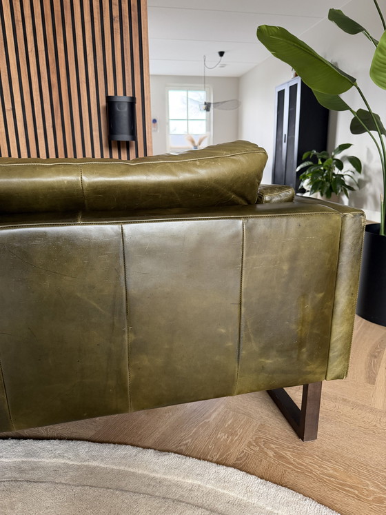 Image 1 of Canapé d'appoint 4,5 places Massai en cuir olive Loods 5