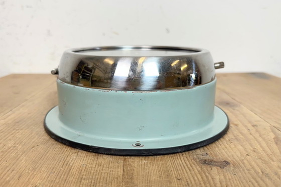 Image 1 of Vintage blauwe Hanil maritieme wandklok, jaren 80