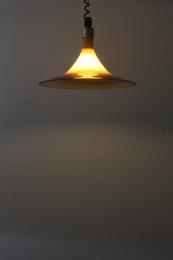 Image 1 of Lampada a sospensione Cosack in vetro di Murano color ambra