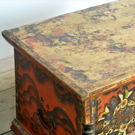 Image 1 of Folk Art Wedding Chest, Circa 1850