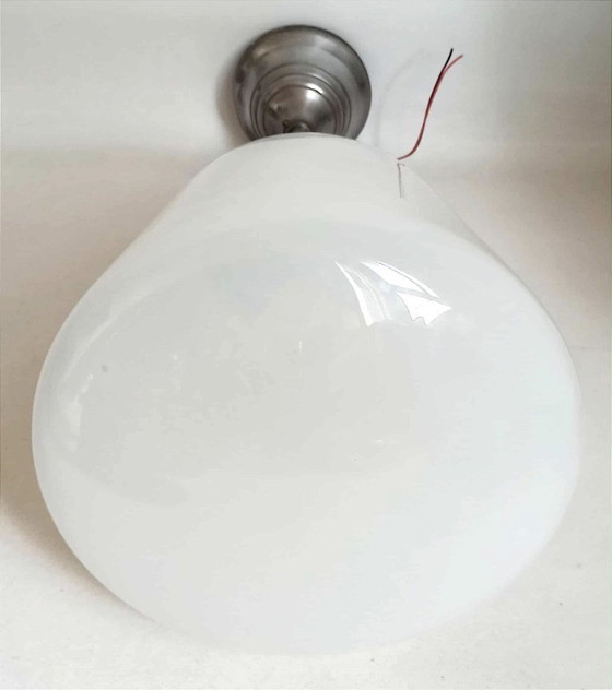 Image 1 of Suspension opaline Art Déco Hauteur 53 cm