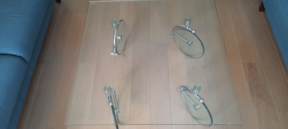 Image 1 of Glass coffee table 'Wheels' by Kare-design