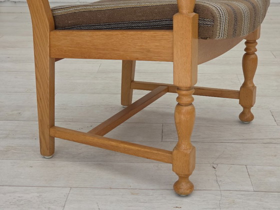 Image 1 of 1970, paire de fauteuils scandinaves, meubles en laine, bois de chêne massif.