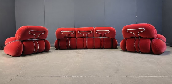 Image 1 of Ensemble de canapés « Okay » de style moderne du milieu du siècle, par Adriano Piazzesi, années 1970