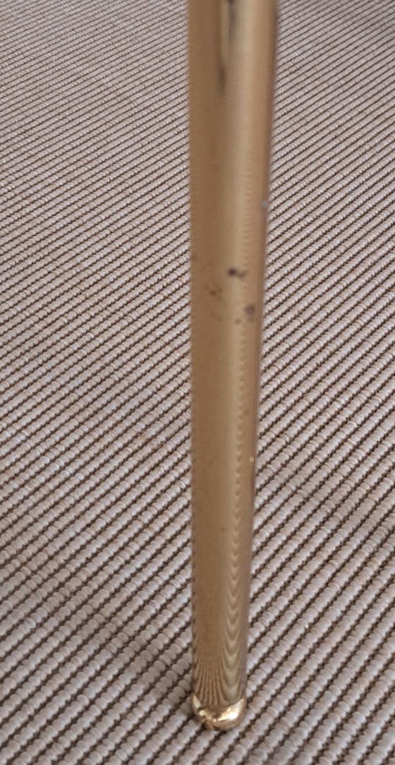 Image 1 of Vintage mimiset goudkleurig metaal rookglas