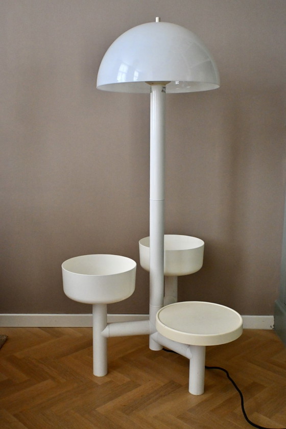 Image 1 of Floor lamp Ypma BV ‘Chantal’ with plant holders, space age 70s