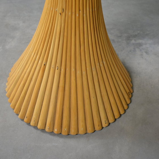 Image 1 of 2x piedistallo da pavimento in rattan a forma di fascio di grano