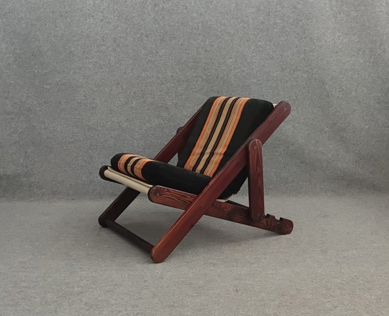 Image 1 of CHAISE MID CENTURY DANISH DESIGN 60s TEAK VINTAGE RETRO