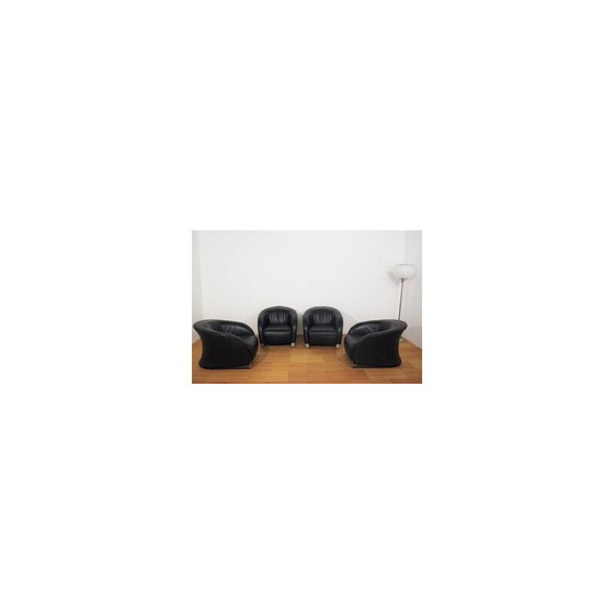 Image 1 of Set of 4 vintage Liz armchairs by Natuzzi, 2000s