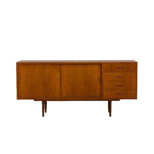 Klassisches dänisches niedriges Sideboard aus Teakholz, 1960er Jahre