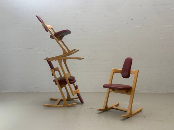 Chaise vintage Pendulum Balans de Peter Opsvik pour Stokke, Norvège, 1983 – Fauteuils d'appoint, Wood (photo 15 of 16)