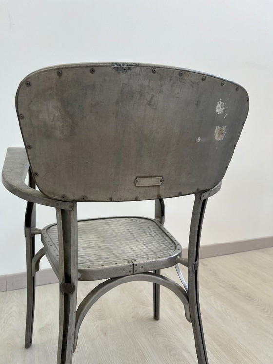 Image 1 of Aluminiumstühle - Avec-Plakette « Gaston Viort - Salon de Provence »